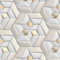 GOYAPRINT Vinilo Adhesivo Decorativo 40x250 cm Geometrico Dorado - Papel Pintado Decoracion Elegante de Paredes y Muebles (3D star)