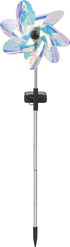 Northpoint LED Solar Gartenstäbe Außenbereich automatische Beleuchtung umweltfreundlich einfache Installation wetterbeständig Windmühle Glitzer