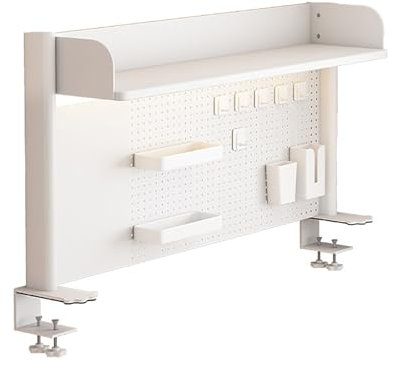 JCSRYD Clamp on Desk Pegboard Clamp on Desk Organizer Shelf, Privacy Panel for Gaming Desk, Display Pegboard Combination Wall Organizer or Office Gaming Home (Size : 80 * 63cm/30 * 25in)