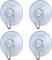 fiXte Suction Cup Hooks Clear PVC Sucker Pads 30mm Kitchen Wall Hangers Window Sucker Hook No Drill for Glass Tile Door Bathroom Shower Christmas Lights Hanging Wreath (Pack of 4)