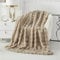Kuscheldecke Kaninchen Plüsch Flauschige Decke Soft Wohndecke Dick 1000GSM Flanell Decke Couchdecke Warme Überwurfdecke Sofadecke Vielseitig Blanket Für Bett Sofa Schlafzimmer Büro Khaki 160x200cm