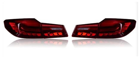LLL6zzzK Auto Rückleuchten für BMW 5 Series G30 G38 2018 2019 2020,Beleuchtung Rückleuchtenglas Lichtscheibe Glas Rücklichtern Ersatz Einbauteile,Red