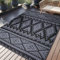 Homaxy Waterproof Outdoor Rug, Anti-slip Reversible UV Resistant Garden Rugs, Easy Cleaning Carpet Patio Area Rugs for Camping, Deck, Beach, Picnic, Backyard (150 x 240 cm, Black & Grey)