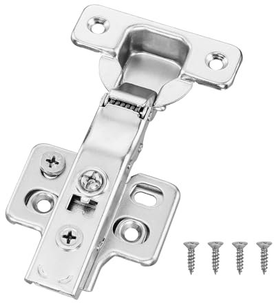 VEVOR Set di 40 cerniere per armadio da cucina con rivestimento completo, angolo di apertura 100°, chiusura morbida con viti di montaggio, per casa tipo armadi senza cornice