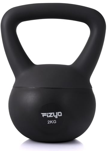 FIZYO Soft Kettlebell 2 kg & 4 kg – Bodenschonende Kugelhantel aus PVC | Mit Eisensandfüllung, rutschfestem Softgriff und stoßdämpfendem PVC – ideal für Homegym, Fitness und Krafttraining