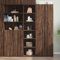Iiaky Highboard Wohnzimmerschrank Sideboard Wohnzimmer MöBel SchräNke Highboard Wohnzimmer Braun Eichen-Optik 45x41x185 cm Holzwerkstoff