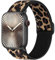 Ynitec Solo Loop Ersatzarmband Kompatibel mit Apple Watch Armband 38mm 40mm 41mm 42mm, Weiches Sport Nylon Band-Elastisches Armbänder für iWatch Series 10 9 8 7 6 5 4 3 2 1 SE Herren Damen, Leopard