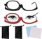 2 Pcs Makeup Glasses Flip Up Lens UK Only, Magnifying Makeup Glasses, Make Up Glasses, Single Lens Eye Makeup Glasses, Make Up Glasses Flip 2.50/3.50, Essential Makeup Tool for Women's Makeup Glasses