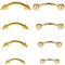 ZAMXHUG Body Piercing Jewelry 16G - 8pcs Chirurgenstahl Banane Augenbrauenpiercing Diaphragma Augenbrauenpiercing gebogenes Langhantel Lippenpiercing 1,2 mm Lippennagel personalisierter, Gold