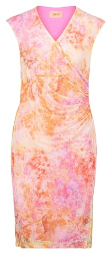 Cartoon Damen Casual-Kleid ohne Arm 38, Orange/Pink