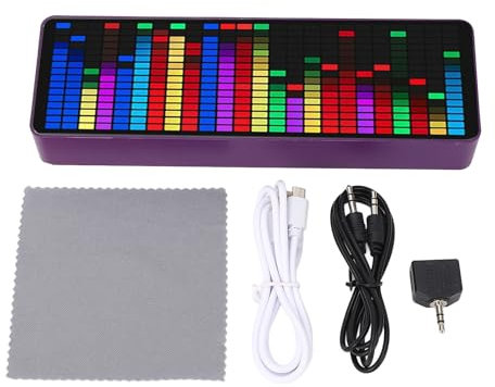 WGFOIP 1PCS Music Spectrum Display mit 384 LED 1624 -Segmentrhythmus, 20 Dynamische 7 Farbtoneffekte für Party -Audio -Enthusiasten, Audio Visualizer mit USB Betrieben