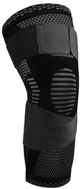 LIUHLFSR 1PC Compression Knee Braces with Bandage Sports Running Basketball Fitness Volleyball Knee Sleeves Comfort Elasticity Knee Pad Gebrauch: Für Indoor- und Outdoor-Sportarten.(Black,M)