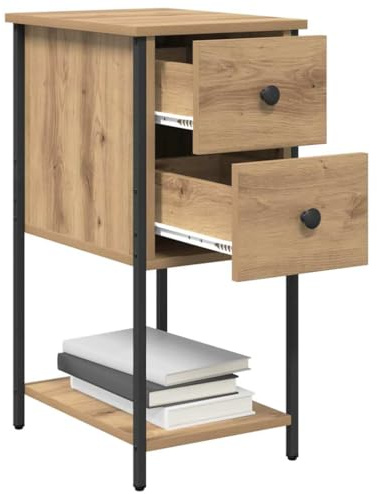 vidaXL Nachttisch 2 STK. Artisan-Eiche 32 x 42 x 70 cm Holzwerkstoff