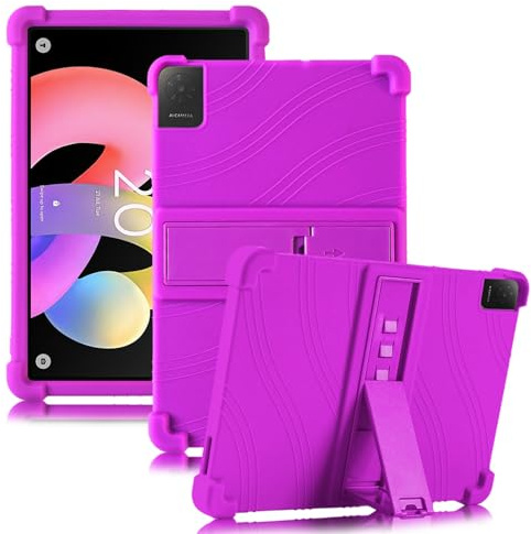 ATOOZ for TCL Tab 10L Gen 4 Case 10.1 Inch 2025 (8483A),Purple | Shockproof Soft Silicone Kids Case for TCL Tab 10 Gen 4 Tablet with Stand