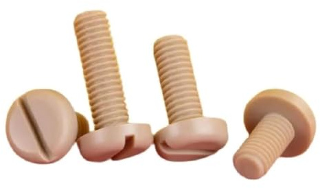 M8 PEEK Nylon Schlitz-Rundkopfschraube, Einwort-Kunststoffschraube, hochfeste Linsenkopfschraube, 5 Stück(M8x20mm)