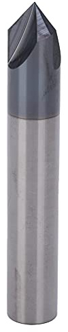 Fresa de extremo con chaflán, 3 ranuras, 90°, broca de fresado de acero de tungsteno, herramienta de pulido y tallado CNC para aluminio y cobre, cabezal de fresa de grabado de tama (D12*90°*75L)