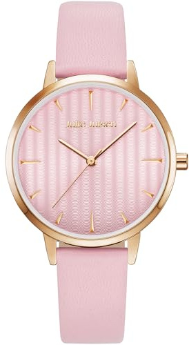 Julie Julsen JJW2493RGL Uhr Damenuhr Lederarmband Metall 3 bar Analog rosa