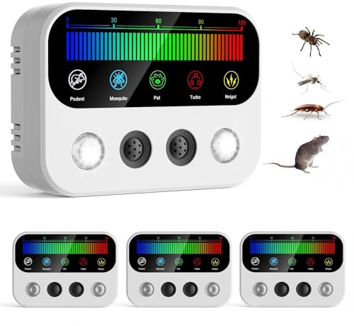 Répulsif Souris Ultrason intérieur 4 pièces, Ultrason Souris et Rats