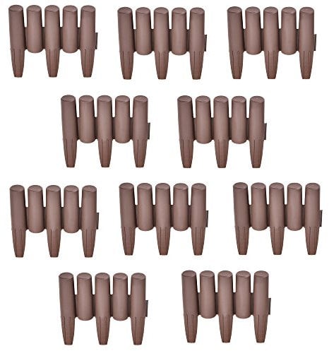 casa.pro 80er Set Palisade 'Espot' Braun Länge 2160cm Beetumrandung Rasenkante