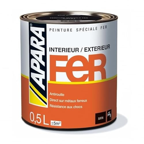 APARA Peinture Fer Satin 0.5 litre Blanc