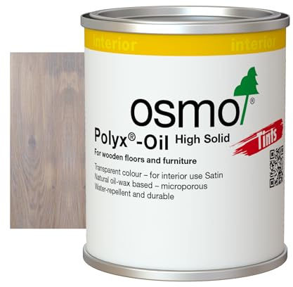 Osmo Polyx®-Oil Tints Tester Size - Hard Wax Oil 3040, White Satin Finish, 125ml - Durable Wood Oil for Wooden Furniture, Water-Resistant Floor Wax, Wood Treatments - Ideal for Oak, Pine & More