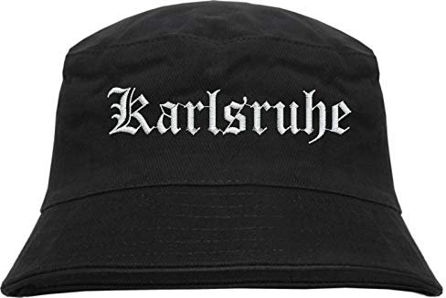 HB_Druck Karlsruhe Fischerhut - Bucket Hat - Bestickt - Schwarz L/XL