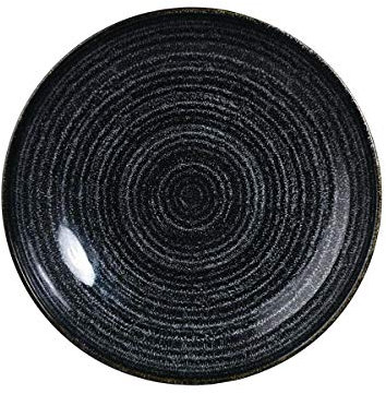 Visiodirect Lot de 12 Assiettes Creuse Studio Print Noire - 42,6 cl