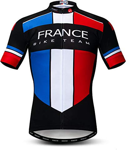 Radtrikot für Herren Tops Sommer Rennrad Bekleidung, frankreich, M (Brust 79/89 cm)