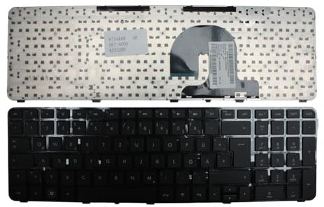 Keyboards4Laptops Alemán Marco Negro Brillante Negro Teclado de Repuesto para Ordenador portátil Compatible con HP Pavilion DV7-4011TX