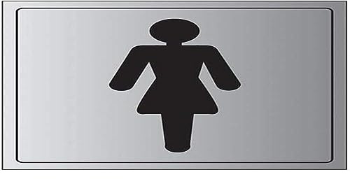 V Safety General Door-Ladies Toilet Sign - 150mm x 150mm - 1.6mm Alu Rigid Plastic
