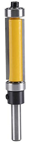 Gorgeri Router Bit - Gerader Fräser für Holzbearbeitung, 1-1/2H * 1/4 Schaft, Flush Trim Router Bit mit oberem und unterem Lager, Holzkanten-Fräser