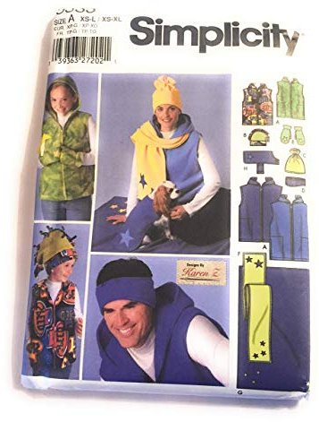 Simplicity 5333 Schnittmuster Unisex Zubehör Teen bis Erwachsene und Hundemantel