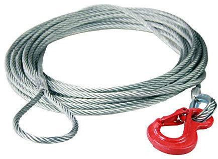 ANSCHLAGSEIL HAKEN - ÖSE Lasthaken Bauhaken Forstseil Kranseil Hebeseil Drahtseil Stahlseil Durchmesser 8mm-16mm, Länge: 1-30m (10mm / 30m)