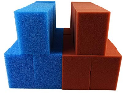 SIBO Fluidra Netherlands B.V. Set Biotec 36 Filterschwamm Filter Patrone 18 x grob blau 18 x fein rot passt auch für Oase