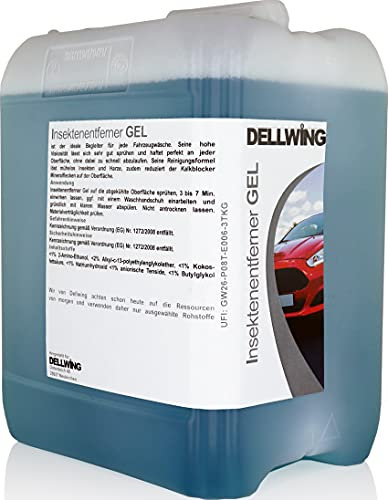 DELLWING Contenitore per Insetti in Gel da 5 l, scioglie Facilmente Insetti e resine. Il bloccante del calcare Riduce Le Macchie minerali sulla Vernice e sulla plastica, Perfetta aderenza alla