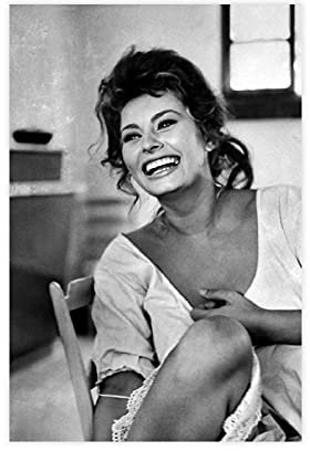 LINYUYI Schauspieler Sophia Loren 3 Leinwand-Poster, Schlafzimmerdekoration, Sport-Landschaft, Bürozimmer, Dekoration, Geschenkrahmen: 30 x 45 cm