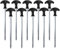 LATERN 10Pcs Spiral Tent Pegs, 20cm Galvanized Non-Rust Tent Peg Bivvy Camping Stakes Heavy Duty Rope Bivvy Pegs with Handle for Camping Trip Hiking Gardening