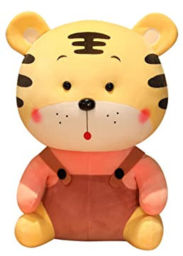URFEDA Peluche Tigre Peluche Tiggy Mignon Peluche Tigre Animal en Peluche en Peluche Tigre en Peluche Dessin animé en Peluche poupée Cadeau danniversaire de Noël pour Enfants Rose/23cm