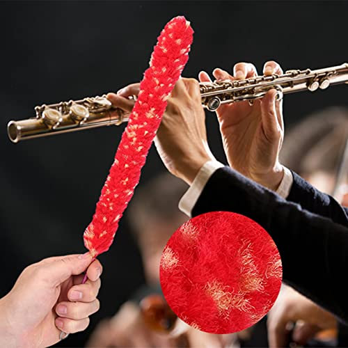 Flötenreinigungsbürste Rotes Nylon Praktische Flötenreinigungsbürste Feuchtigkeitsreiniger Musikinstrumententeile Flötenwischer Flötenreinigungsbürste