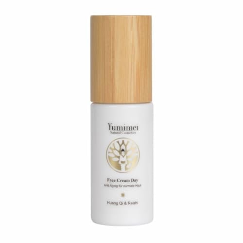 Yumimei Naturkosmetik - Tages-Gesichtscreme für normale Haut. Anti-Aging auf Basis der TCM. Bio. Pumpspender aus Glas.