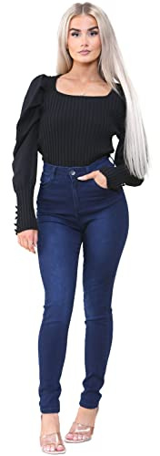 989Zé ENZO Womens Jeans Skinny Stretch Jean High Waisted Denim Pants