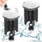 lankai 2 Pezzi Tappi Lavandino Bagno, Tappo Bidet Universale, Tappo Di Scarico Con Guarnizione, Altezza Regolabile Tappo Per Bidet, Tappi Di Scarico Da 40MM, Per Lavabo E Bidet, Bagno(Nero)