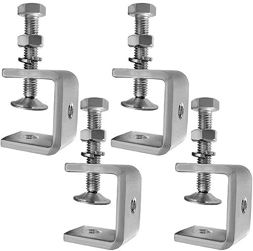 JoyTube C-Clamp Heavy Duty 304 Stainless Steel G-Clamp Tiger Clamp Woodworking Welding Building Household Tiger Clamp With Wide Jaw Openings (30MM) 4Pcs