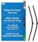 Quinton Hazell Front Window Wiper Blade Set | 24 inch & 15 Inches / 610 & 381 mm | Pinch Tab | Driver and Passenger Side Car Windscreen Wipers