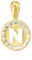 NKlaus Kettenanhänger Buchstabe N 333 Gelb gold 8 Karat 9mm Talisman Amulett Anhänger 14491