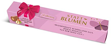 Viba Grußbote „Statt Blumen“ 24 x 30 g – Vorratspack mit Schicht-Nougat Minis – Süße Geschenkidee & kleine Aufmerksamkeit