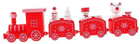 Toyvian Weihnachtszug Deko Miniatur Weihnachtszug Für Tischdekoration Farbenfrohe Weihnachtsfeier-dekoration Als Christbaum Und Kuchenschmuck Leicht Kompakt Perfektes Für Feiertage