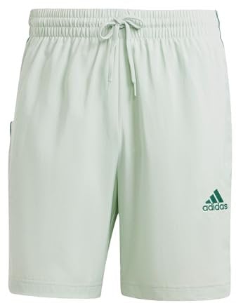 adidas Herren AEROREADY Essentials Chelsea 3-Stripes Shorts, Linen Green F22, 5XL Tall