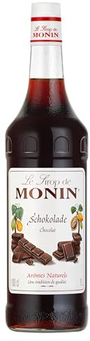 MONIN Sirup Schokolade 1,0 l | Intensiver Kakaogeschmack für Kaffee, Frappés, Desserts und Milchshakes - vegan