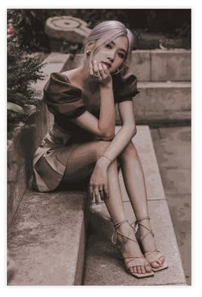 Kpop Poster Blackpink Rose Poster4 Leinwand Poster Schlafzimmer Dekor Sport Landschaft Büro Zimmer Dekor Geschenk ungerahmt 30 x 45 cm